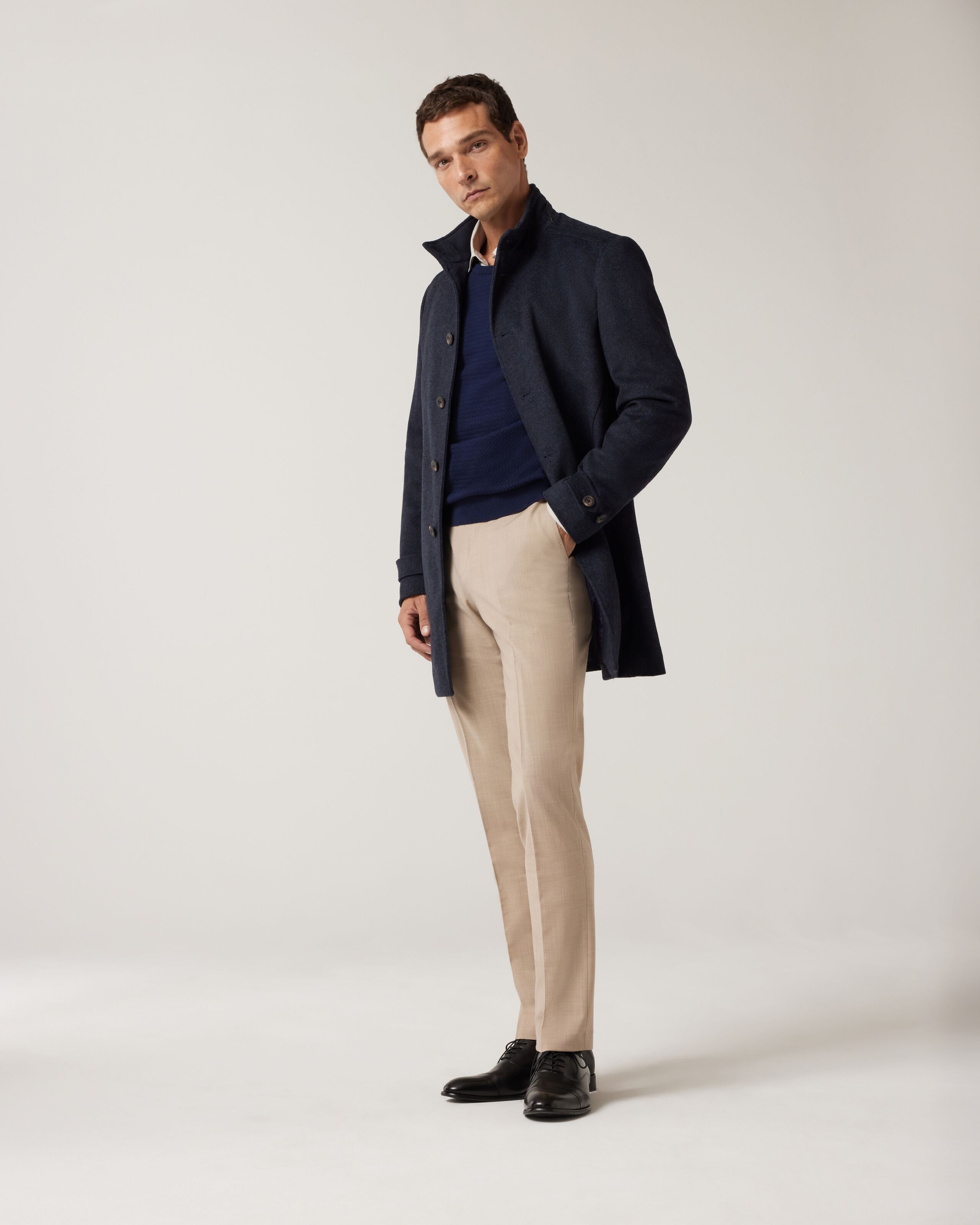 Funnel neck trench coat hotsell